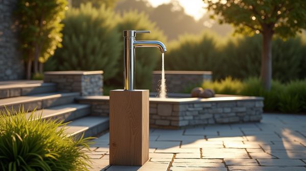 Pratique et design, optez pour un robinet extérieur sur pied